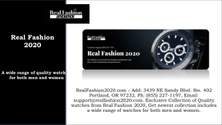 3439 NE Sandy Blvd. Ste. 402 Portland, OR 97232 - Real Fashion 2020