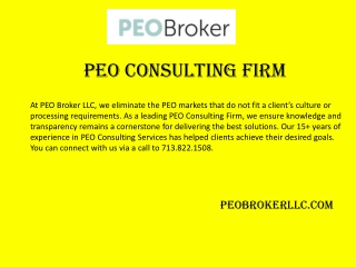 Peobrokerllc.com - PEO Consulting Firm