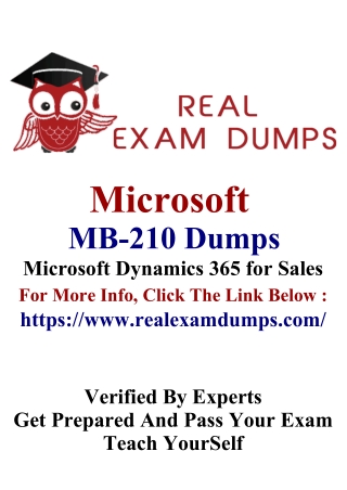 Microsoft MB-210 Study Material - RealExamDumps