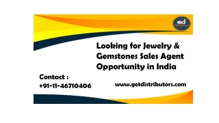 Jewelry & Gemstones Sales Agent Business Opportunity in India