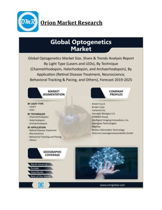 Global Optogenetics Market Size, Competitive Analysis, Share, Forecast- 2019-2025