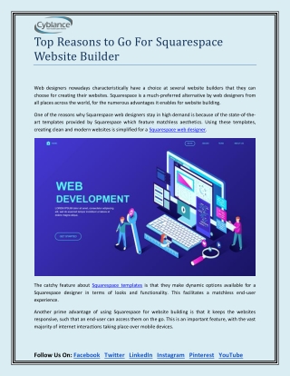 Top Reasons to Go For Squarespace Website Builder