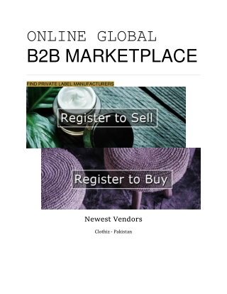 Global Online Wholesale Marketplace to buy and sell wholesale products