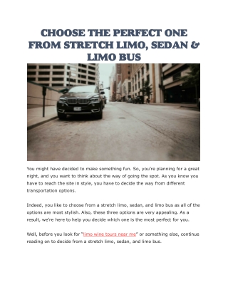 Limo wine tours near me