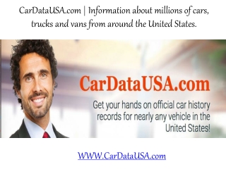CarDataUSA.com | Information About Millions Of Cars, Trucks and Vans From Around the United States.