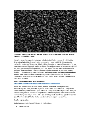 Petroleum Coke (Petcoke) Market