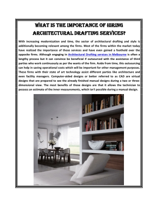 What Is the Importance of hIrIng archItectural DraftIng servIces?