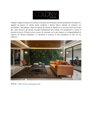 Alquiler de oficinas barato Col Roma CDMX | (_COLONY SPACES_)