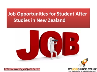 Job Opportunities for Student After Studies in New Zealand
