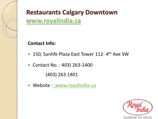 Restaurants Downtown Calgary