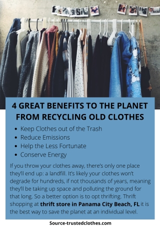 4 GREAT BENEFITS TO THE PLANET FROM RECYCLING OLD CLOTHES