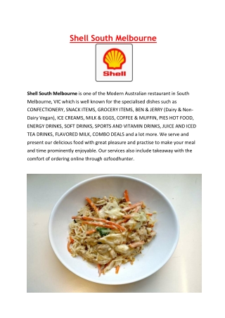 5% Off - Shell South Melbourne Takeaway Menu, VIC