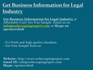 Get Business Information for Legal Industry