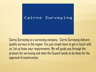 Surveying Services In Cairns