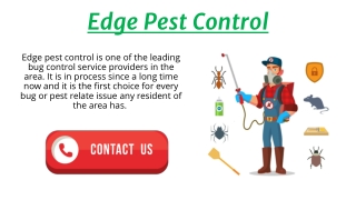 Get Quality Pest control services with edge pest control