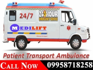 Medilift Road Ambulance near Patna and Samastipur at Low Fare