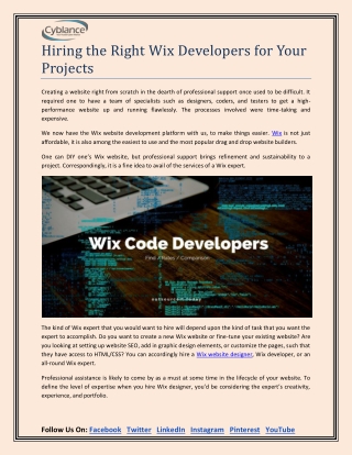 Hiring the Right Wix Developers for Your Projects