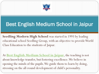 Best English Medium School in Jaipur