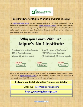 Best digital marketing training in jaipur