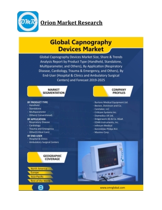 Global Capnography Devices Market Size, Competitive Analysis, Share, Forecast- 2019-2025