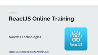 ReactJS Online Training