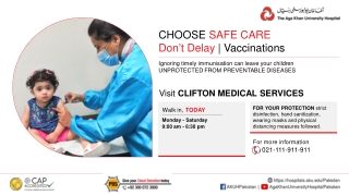 Choose Safe Care. Don't Delay | Children Vaccinations