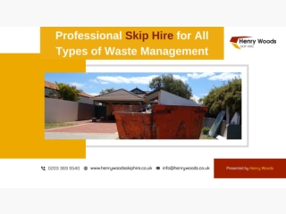 Professional Skip Hire for All Types of Waste Management