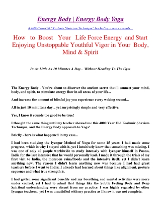 Energy Body