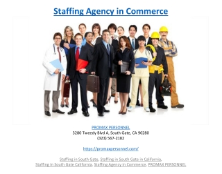 Staffing Agency in Commerce