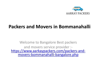 Aarkay Packers and Movers Bommanahalli in Bangalore