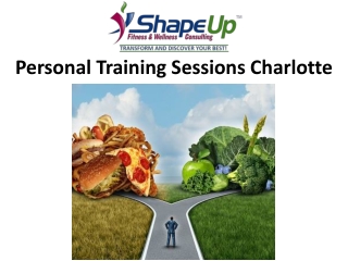 Personal Training Sessions Charlotte