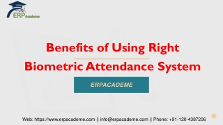 Benefits of Using Right Biometric Attendance System