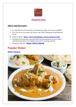 Namastay India - 5% OFF - Indian restaurant Hervey Bay, Qld