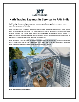 Nath Trading Expands its Services to PAN India