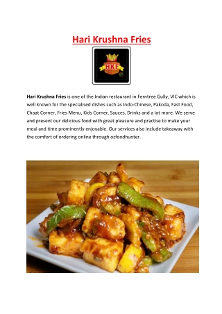 5% OFF - Hari Krushna Fries HKF Ferntree Gully Takeaway, VIC
