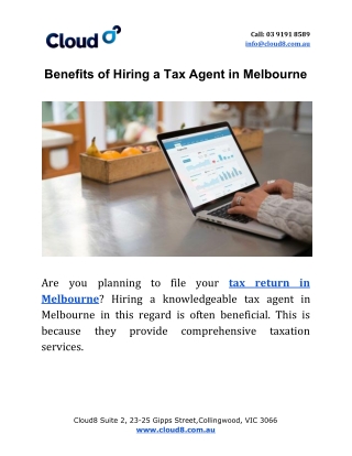 Benefits of Hiring a Tax Agent in Melbourne