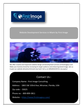 Web Design & Development in Miami, Fort Lauderdale