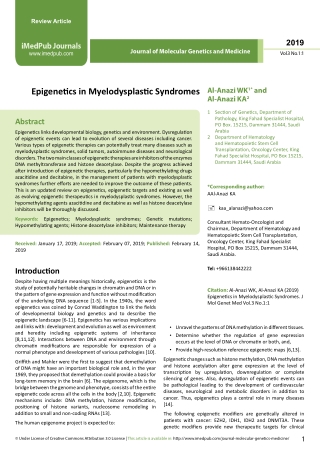 Journal of Molecular Genetics and Medicine