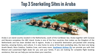 Top 3 Snorkeling Sites in Aruba