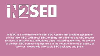 White label SEO Services Company - In2SEO