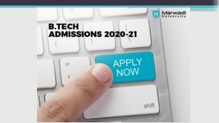 B.Tech Admissions 2020-21 | Marwadi University | Apply Now