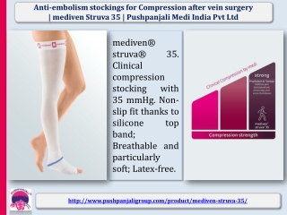 Anti-embolism stockings for Compression after vein surgery | mediven struva 35 | Pushpanjali medi india pvt ltd