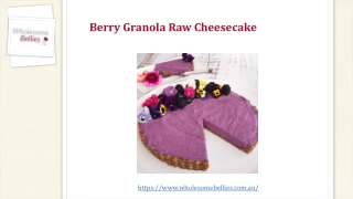 Berry Granola Raw Cheesecake