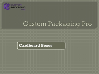 Cardboard Boxes