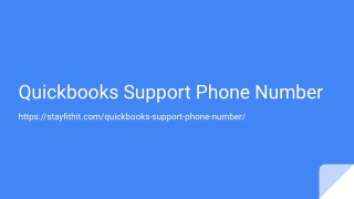 Quickbooks support phone number