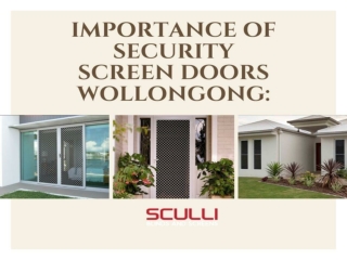 Importance of Security Screens Doors Wollongong