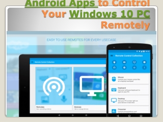 Android Apps to Control Your Windows 10 PC Remotely