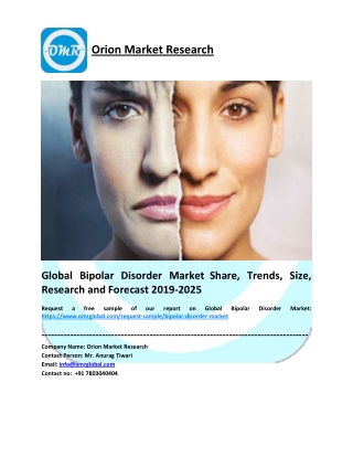 Global Bipolar Disorder Market Growth, Size, Share, Industry Report and Forecast to 2025