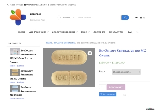 Buy Zoloft Sertraline 100 MG Tablet Online | Buy Zoloft Sertraline 100 MG Online in US