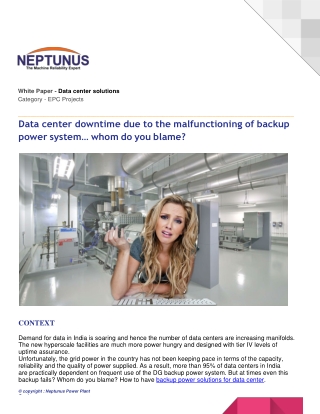 White Paper - Data center solutions - Neptunus